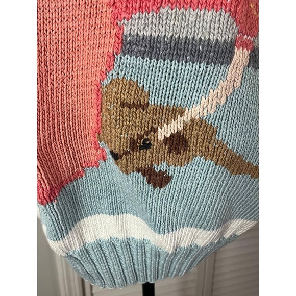 Vintage Storybook Berek? Chunky Pastel Princess Castle Sweater puff sleeve *Read - Picture 3 of 9